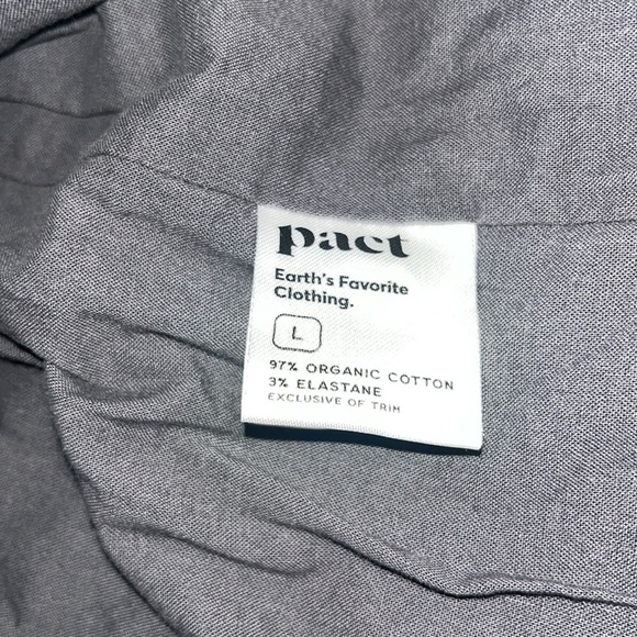 Pact Organic Woven Lined Safari Jacket Gray Large - Picture 9 of 9